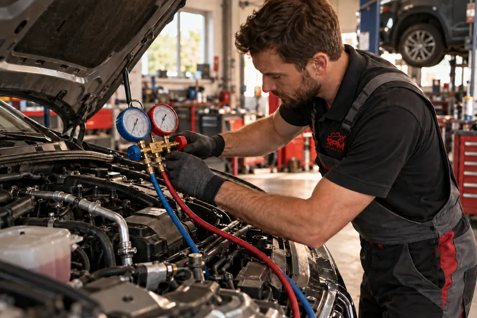 Klimaservice in der Werkstatt